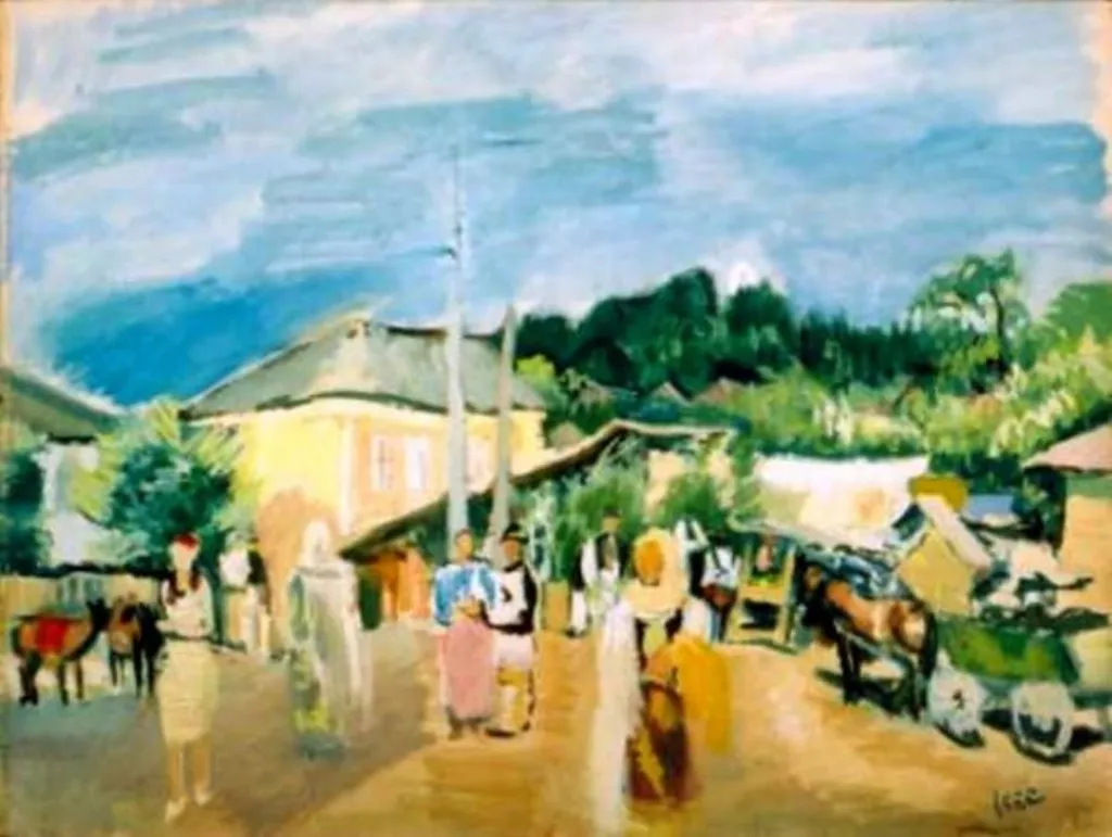 Târg dobrogean (Peisaj din Balcic), by Iosif Iser, unspecified, 1949