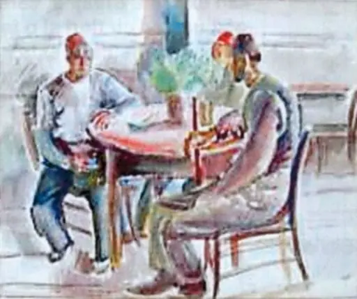 Turci la cafenea, by Iosif Iser, 1949