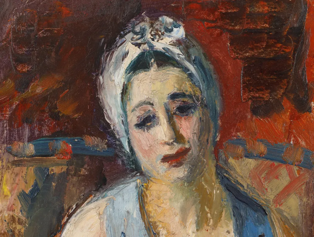 Turcoaică cântând la cobză, by Iosif Iser, unspecified, 1944