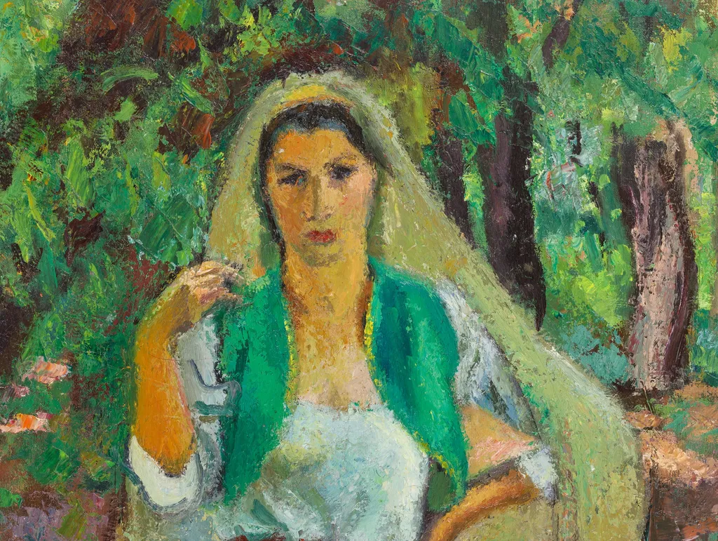 Turcoaică în plein-air - Paulina, by Iosif Iser, 1945