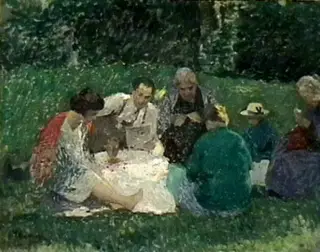 Dejun pe iarbă, by Ipolit Strâmbu(lescu), 1927