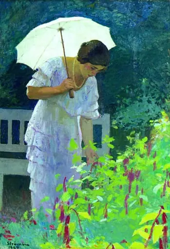 Femeie cu umbrelă, by Ipolit Strâmbu(lescu)