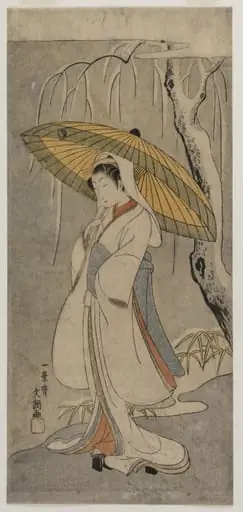 Segawa Kikunojo II as the Heron Maiden (from the series Ichimura Theater), by Ippitsusai Bunchō