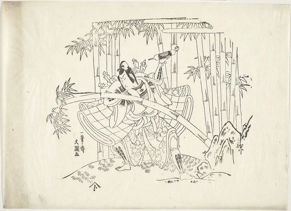 Untitled, by Ippitsusai Bunchō, ink, 1758