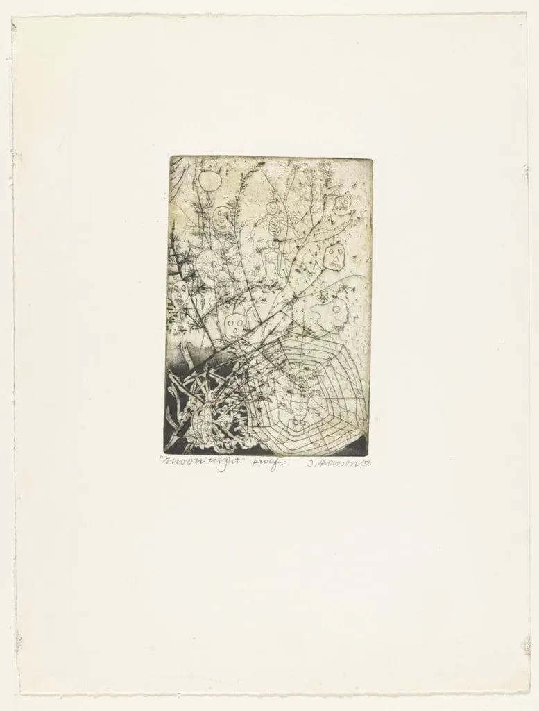 Untitled, by Irene Aronson, ink, 1951