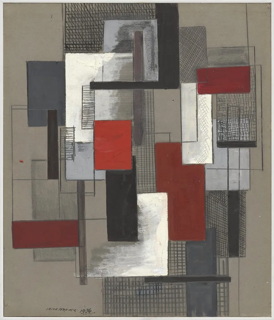 Untitled, by Irene Rice Pereira, gouache, 1936