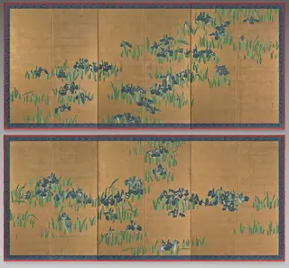 Irises, by Watanabe Shikō