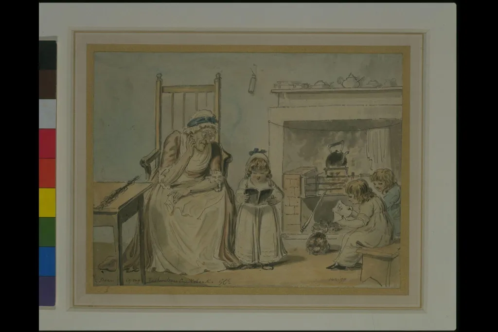 The Dame School, by Isaac Cruikshank, watercolor, 1800
