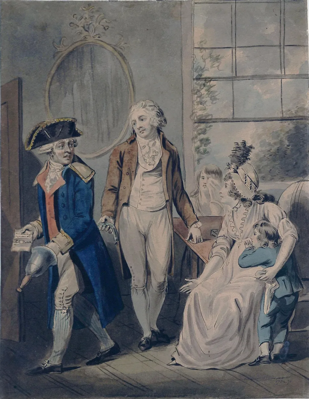 The Lost Child, by Isaac Cruikshank, watercolor, 1780