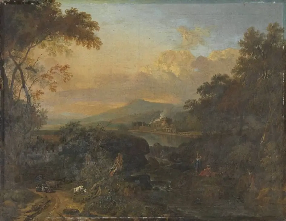 Landschaft italienischen Charakters, by Isaac de Moucheron