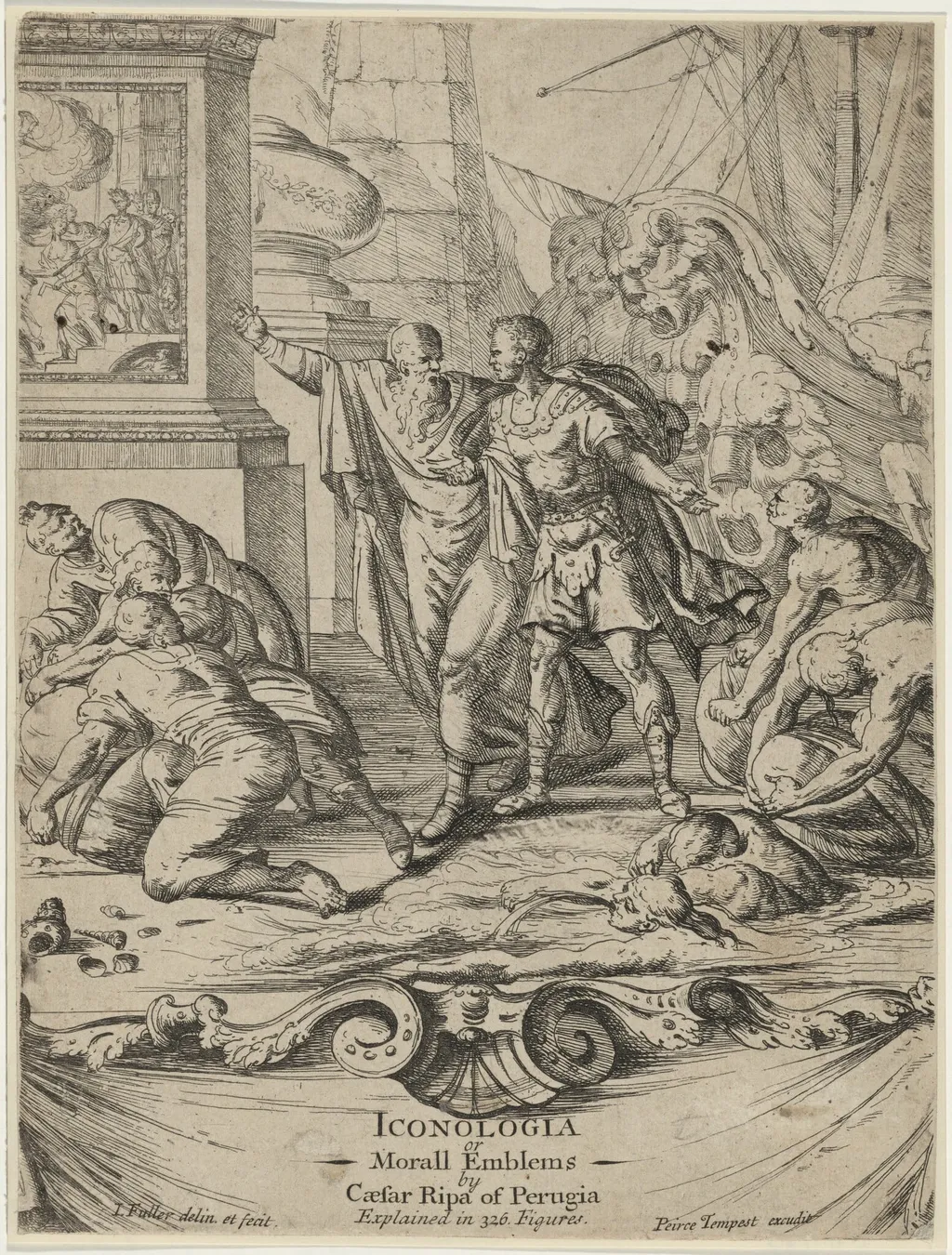 Iconologia or Morall Emblems by Caesar Ripa, by Isaac Fuller, ink, 1639