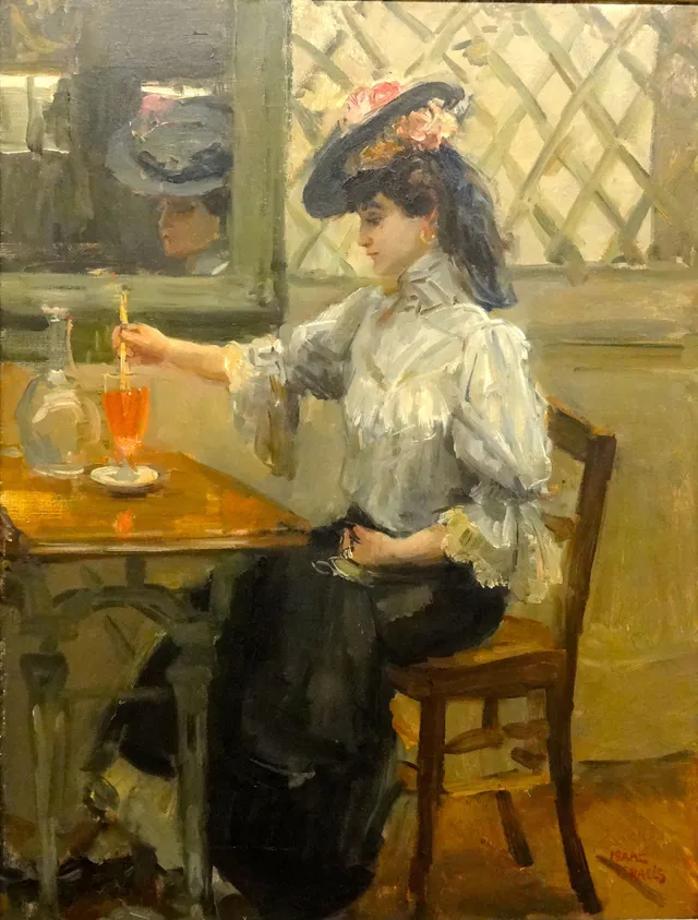 In het café, by Isaac Israëls