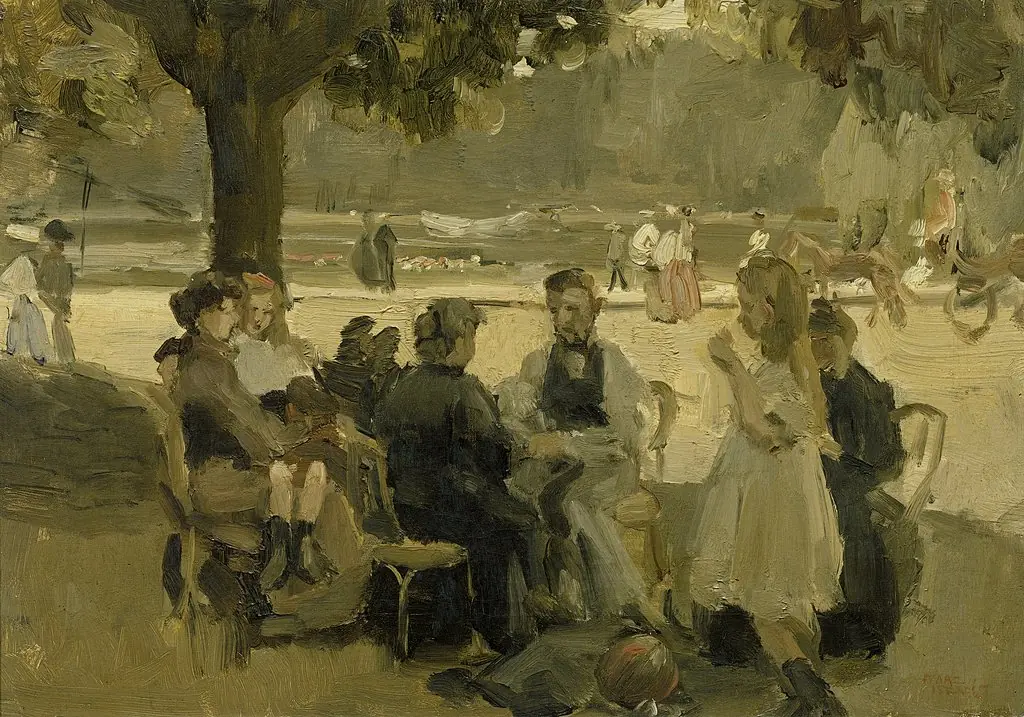 In the Bois de Boulogne near Paris, by Isaac Israëls