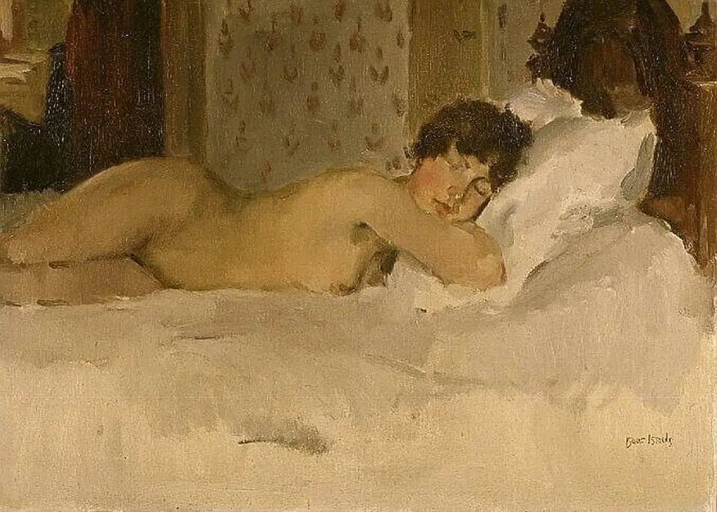 Nude female figure, by Isaac Israëls