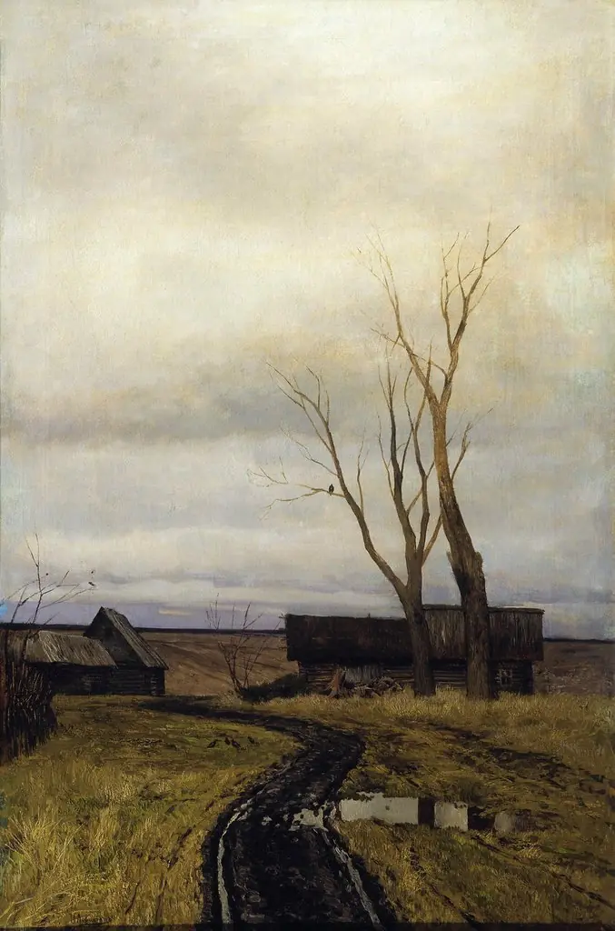 Autumn. Village road, by Isaac Levitan