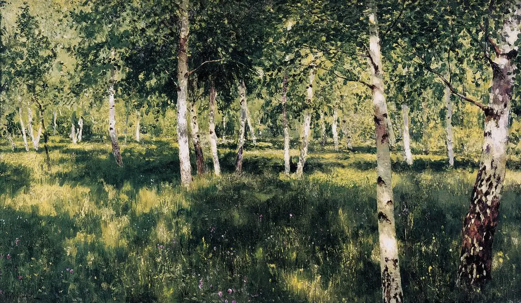 Birch grove, by Isaac Levitan