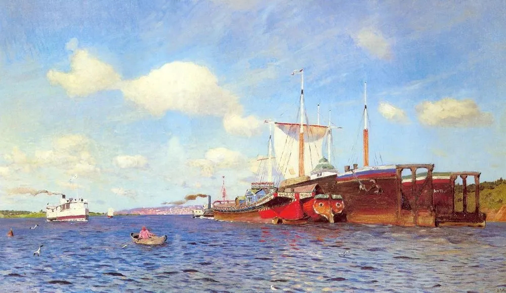 Fresh Wind. Volga, by Isaac Levitan, oil, 1893