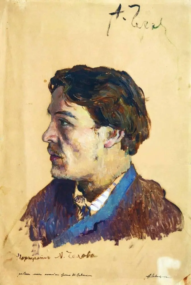 Portrait of A.P. Chekhov (Isaac Levitan) - 1885-1886, by Isaac Levitan