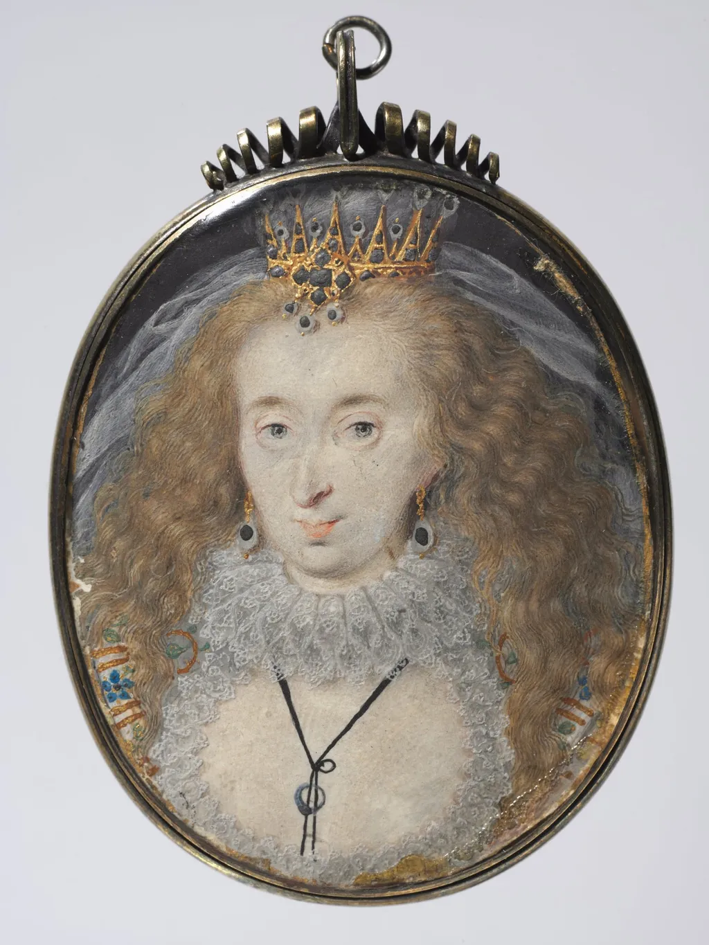 Portrait of Lucy Russell, Countess of Bedford, née Harrington, by Isaac Oliver, unspecified, 1612