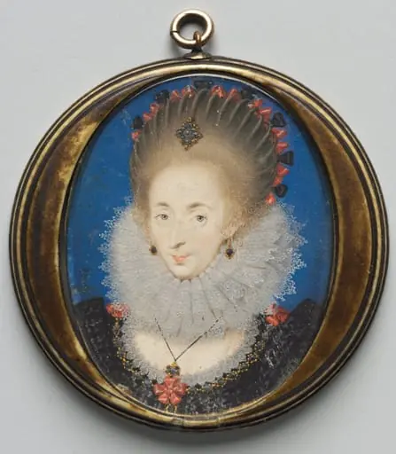 Portrait of Lucy Russell, Countess of Bedford, née Harrington, by Isaac Oliver