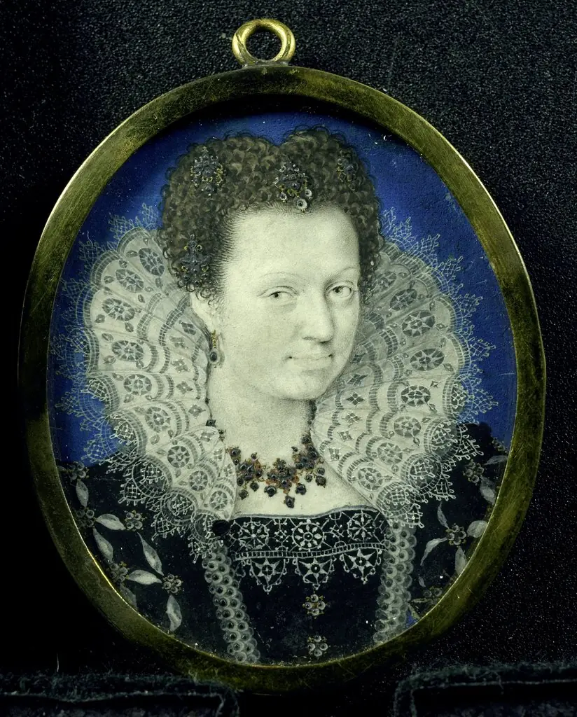 Portret van een vrouw, by Isaac Oliver