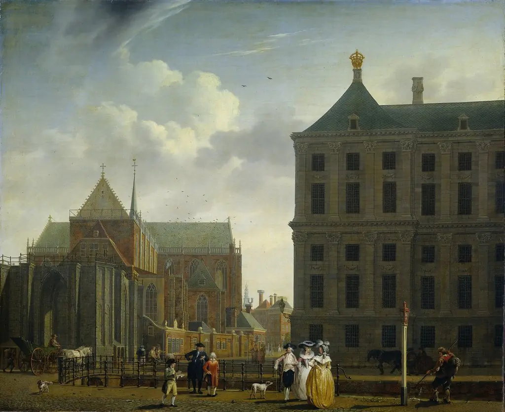 The Nieuwe Kerk and the Town Hall on the Dam in Amsterdam, by Isaac Ouwater