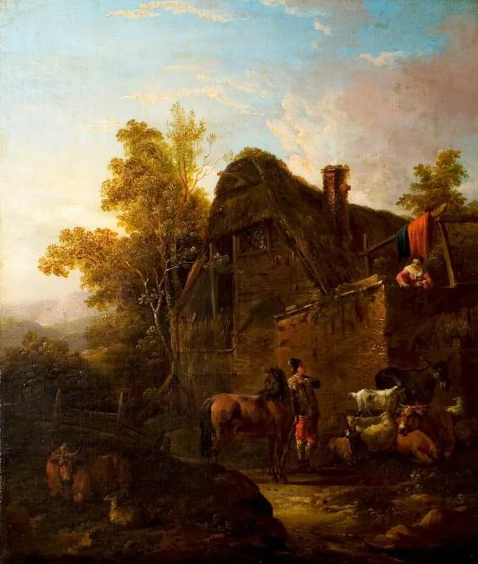 Herdsmen Asking the Way, by Isaac van Ostade, oil, 1645