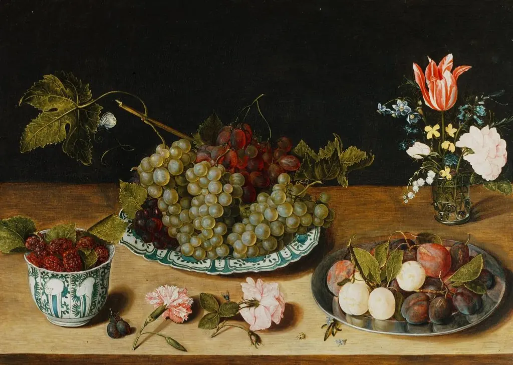 Stillleben mit Früchten und Blumensträusslein, by Isaak Soreau