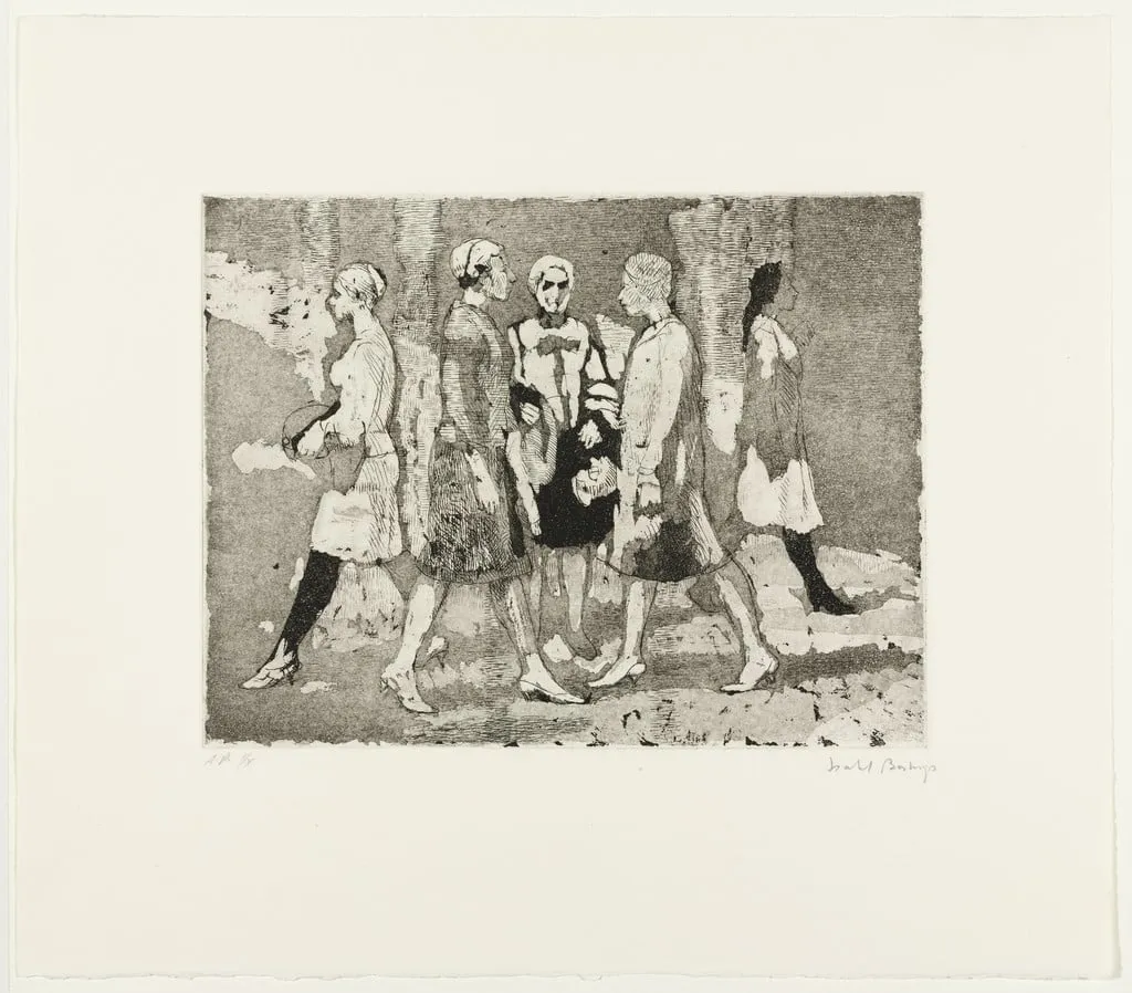 Untitled, by Isabel Bishop, ink, 1967