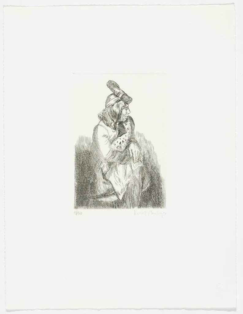 Untitled, by Isabel Bishop, ink, 1949