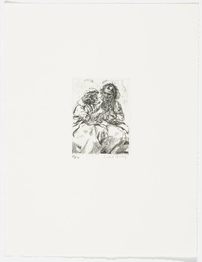 Untitled, by Isabel Bishop, ink, 1936