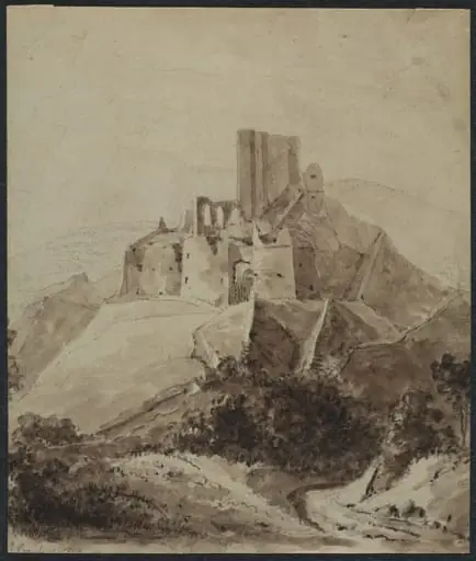 Ruins of Chateau d'Arque, by Isidore Justin Taylor
