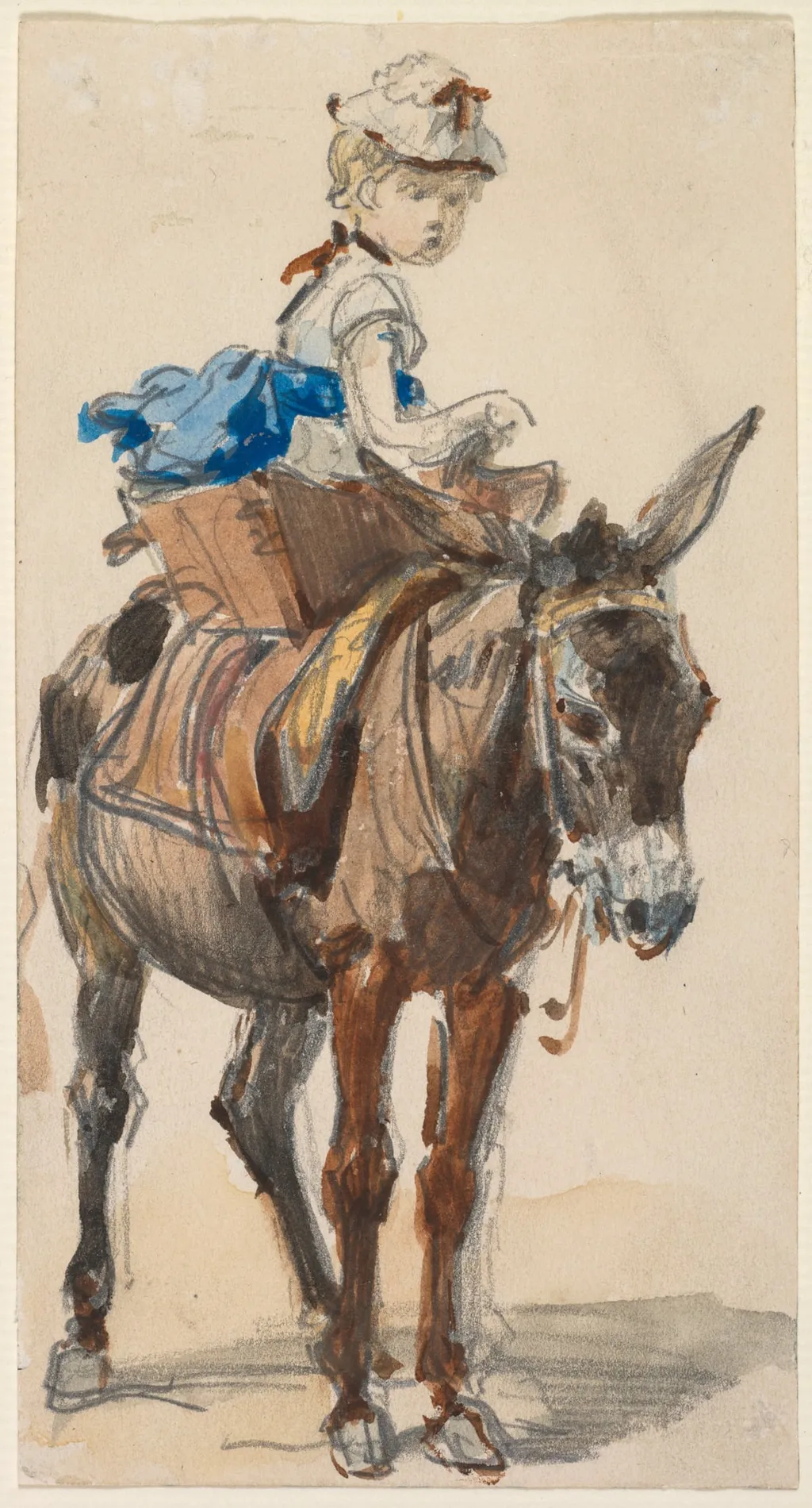 Girl on a Donkey, by Isidore Pils, 1844