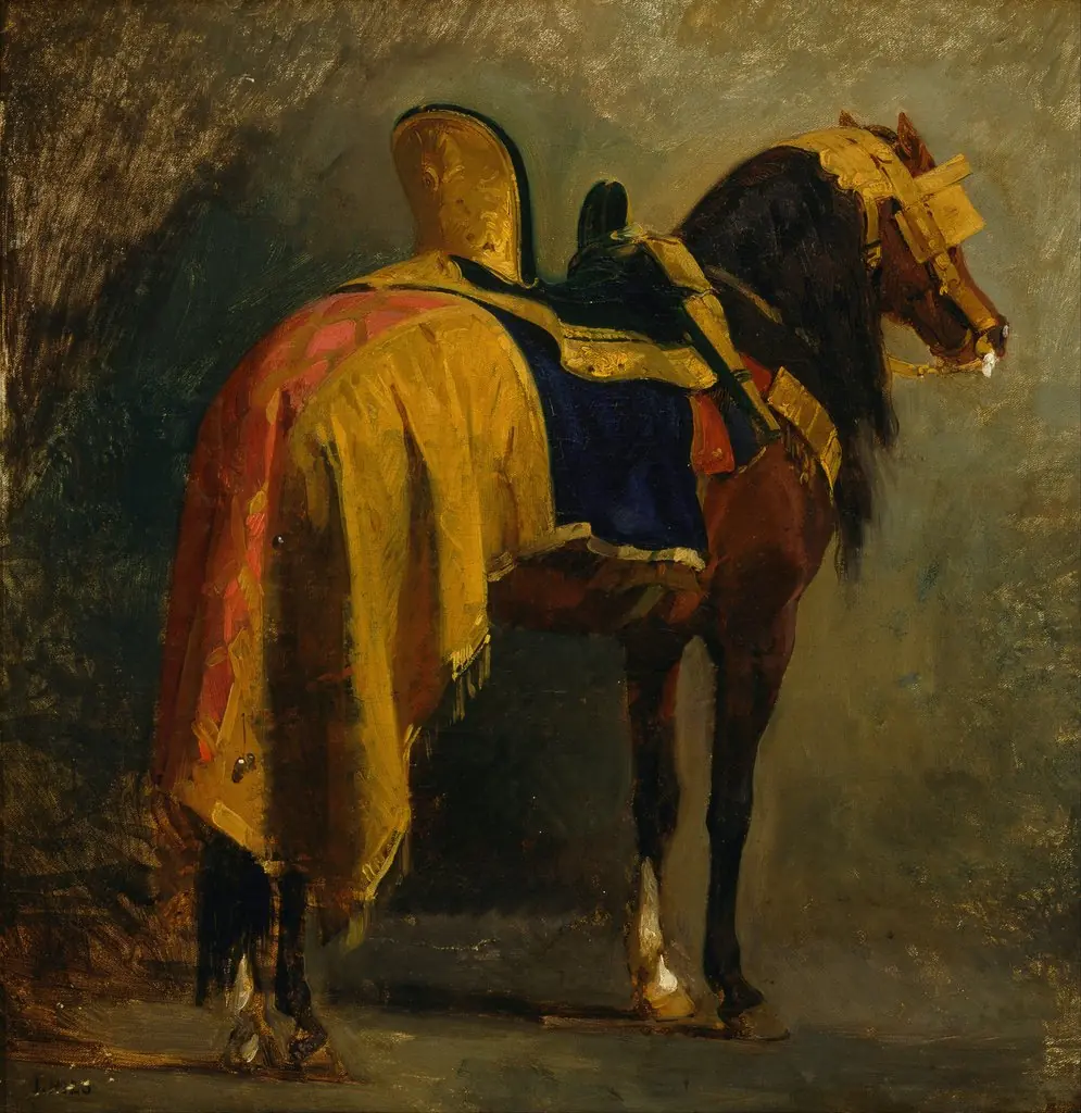 Horse caparisoned, by Isidore Pils