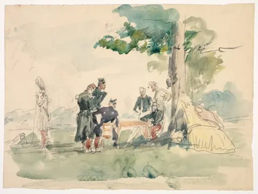 Militaires sous un arbre (Soldiers under a Tree), by Isidore Pils
