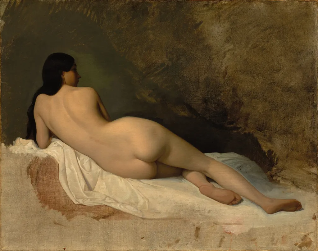 Study of a Reclining Nude, by Isidore Pils, unspecified, 1841