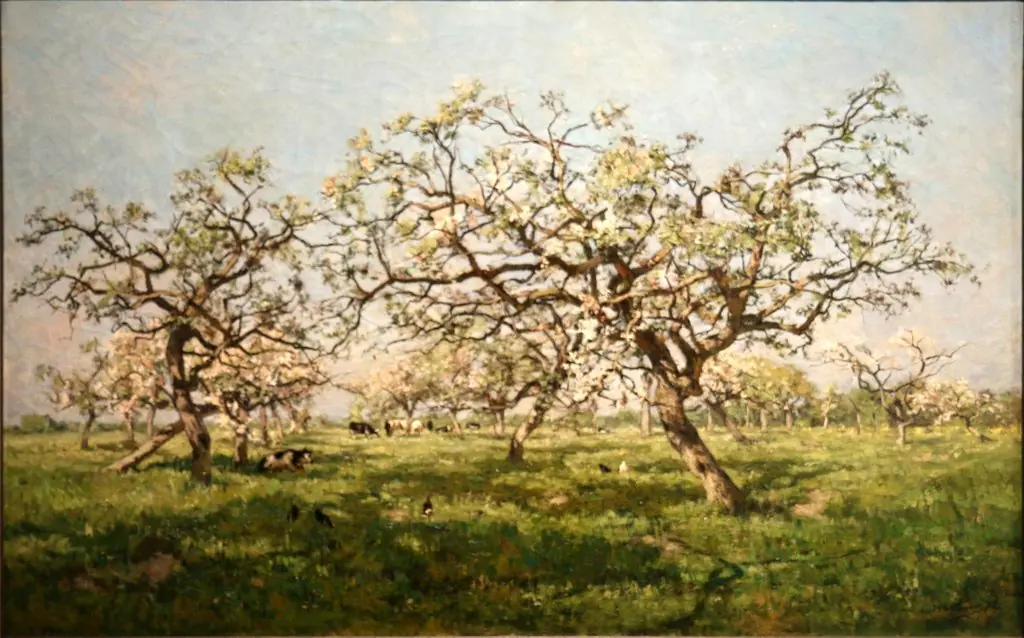 An orchard in spring, by Isidore Verheyden