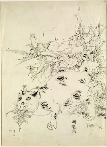 Cat Catching an Insect, by Isoda Koryūsai