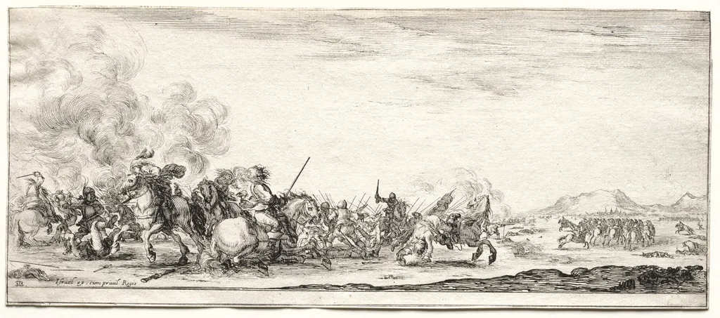 Peace and War: Cavalry Skirmish, by Israel Henriet, 1641