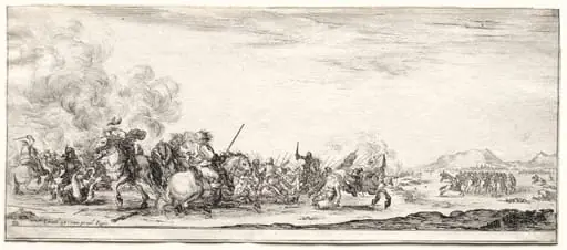 Peace and War: Cavalry Skirmish, by Israel Henriet