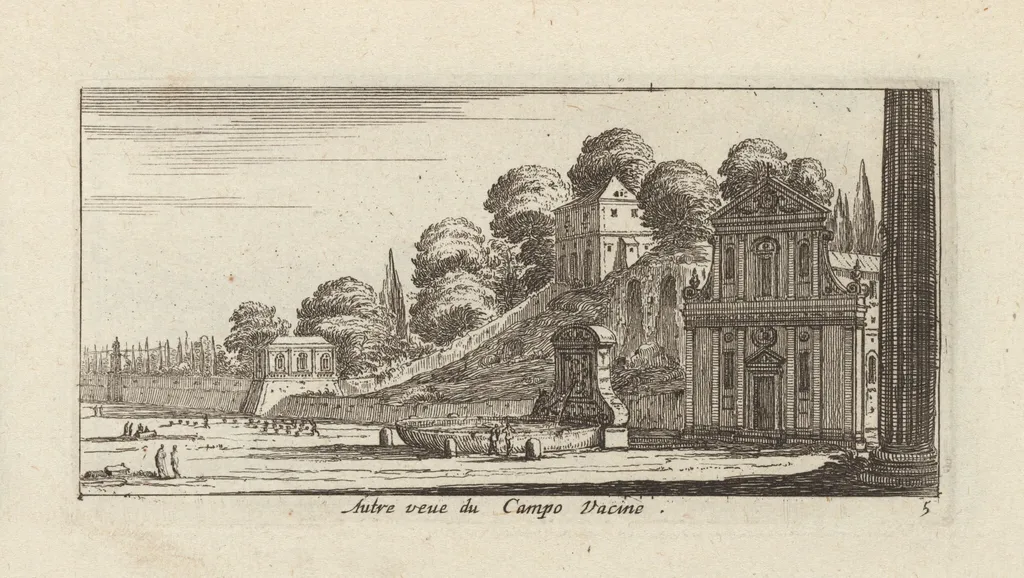 Autre veue du Campo Vacine, by Israël Silvestre, ink, 1650