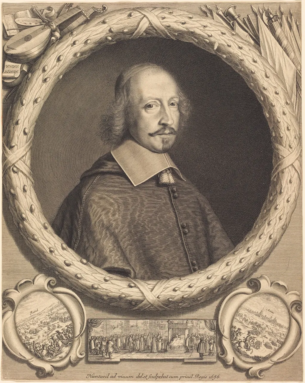 Cardinal Jules Mazarin, by Israël Silvestre, ink, 1656