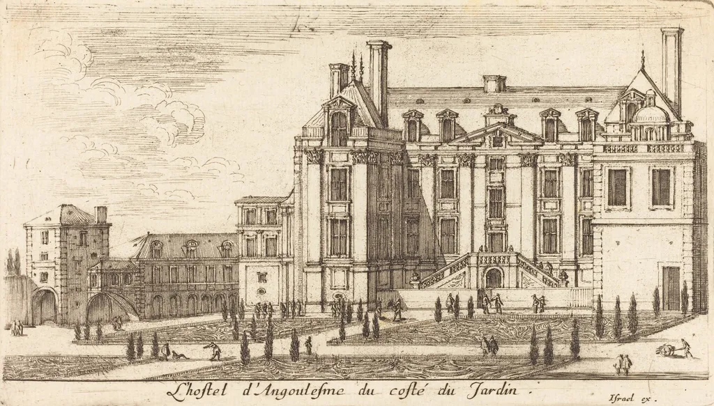 L'hostel d'Angoulesme, by Israël Silvestre, ink, 1652