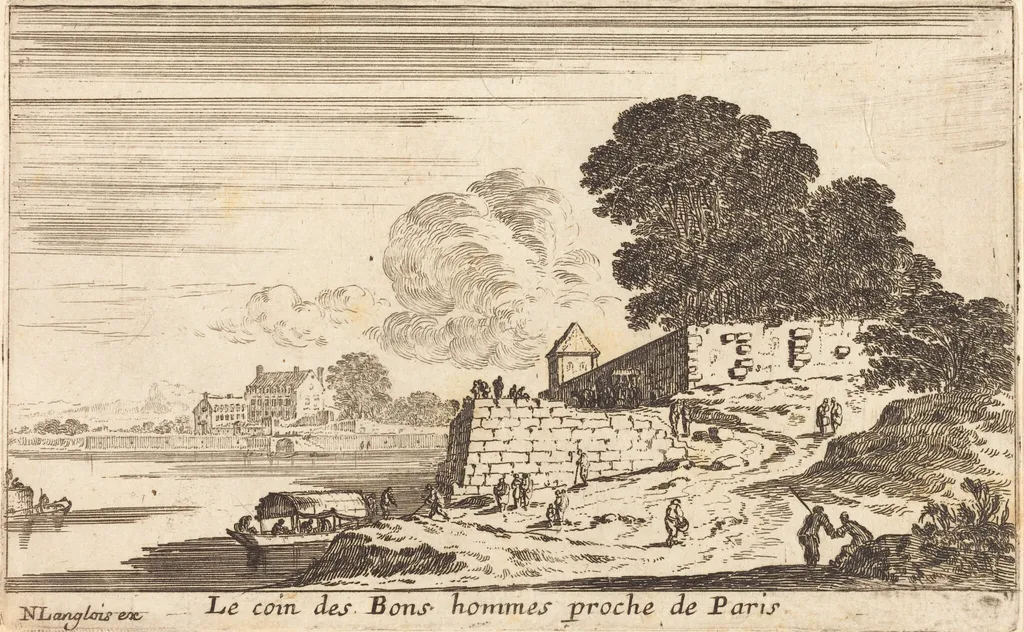 Le coin des Bons hommes proche de Paris, by Israël Silvestre, ink, 1656