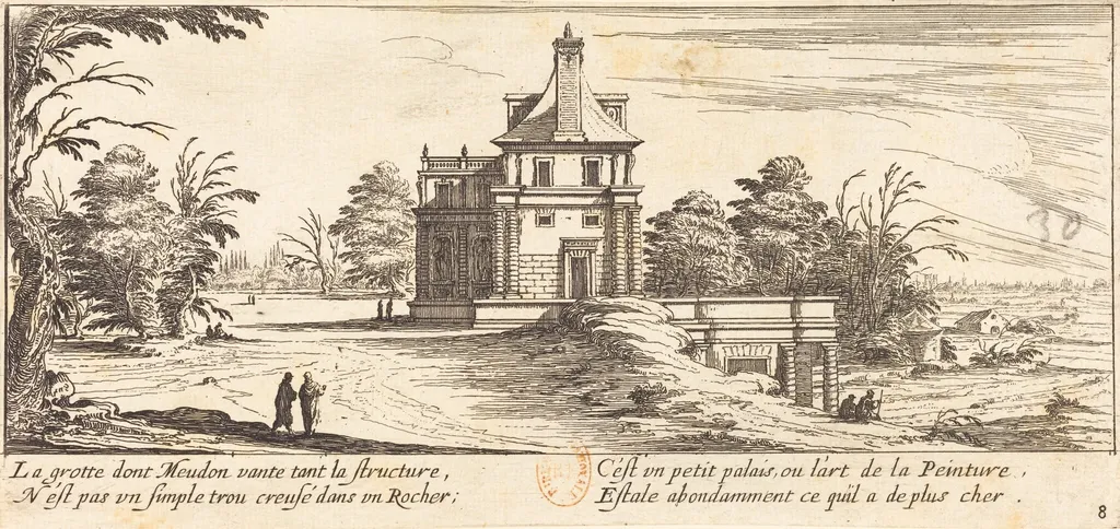Le Grotte de Meudon, by Israël Silvestre, ink, 1655