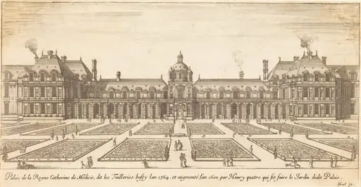 Palais de la Reyne Catherine de Medicis, by Israël Silvestre