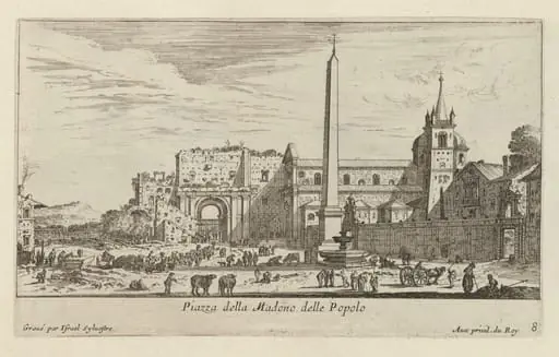 Piazza della Madono delle Popolo, by Israël Silvestre
