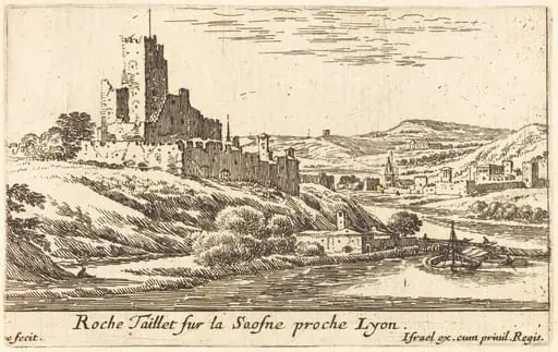 Roche Taillet sur la Saosne proche Lyon, by Israël Silvestre