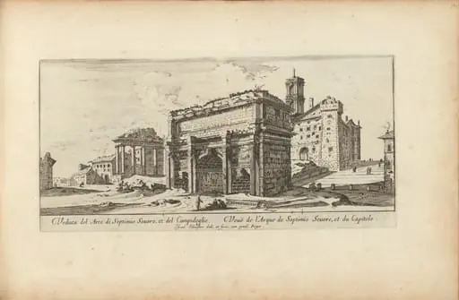 Veduta del Arco di Septimio Severo, et del Campidoglio, by Israël Silvestre