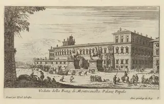 Veduta della Piaza di Montecavallo